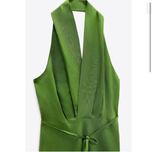 ZARA Green Backless Dress - Picture 3 of 11